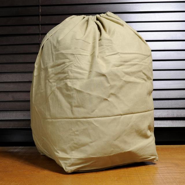 フランス軍放出品ランドリーバッグ海軍コットン製サンドカラー