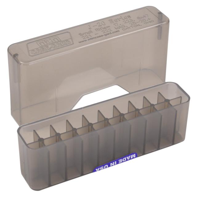 MTMライフル弾薬ケースJ-20スリップトップ・アモボックス20発収納クリアカラー