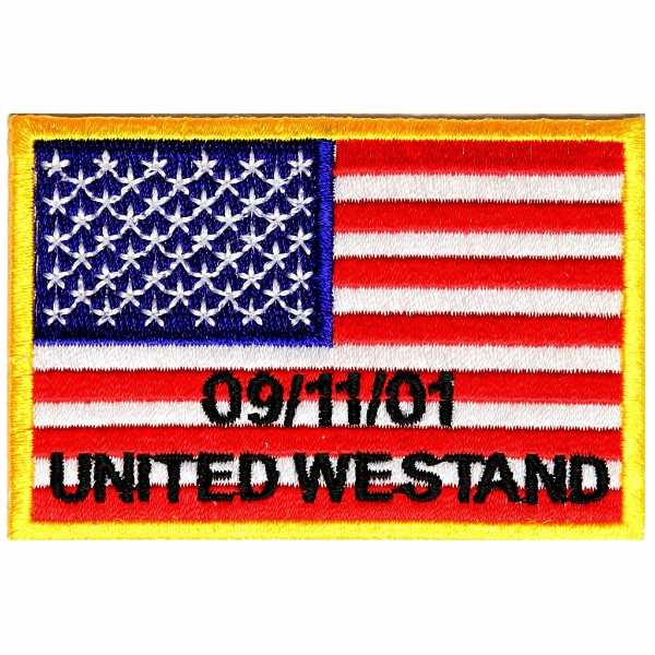 ワッペン星条旗WESTAND四角熱圧着式