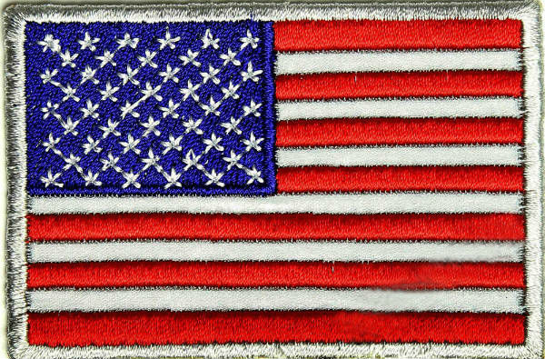 ミリタリーパッチ星条旗反射板アイロンシート付