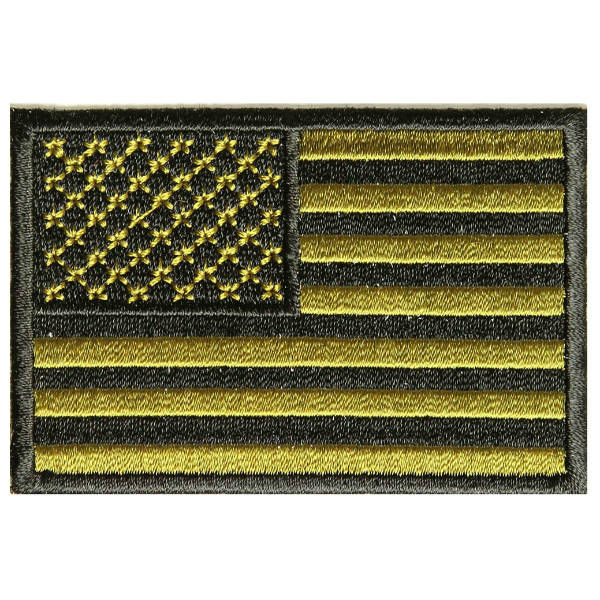 ミリタリーパッチ星条旗ODアイロンシート付