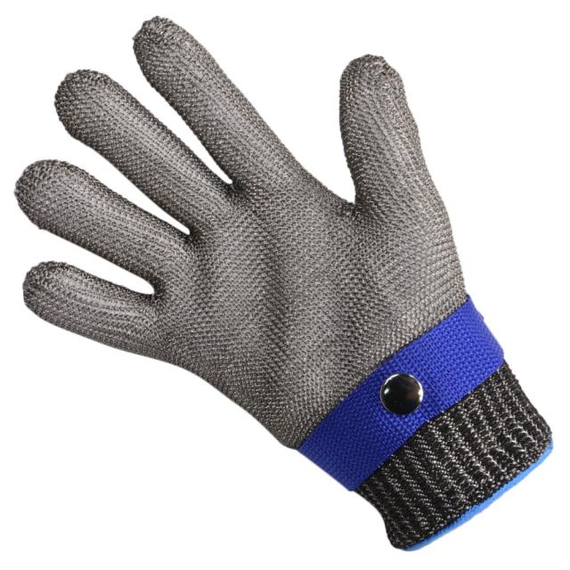 防刃グローブ片手ステンレスワイヤー製インナーグローブリストベルト付