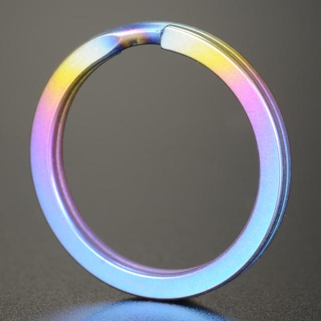 二重リング平角チタンレインボーハンドクラフト材