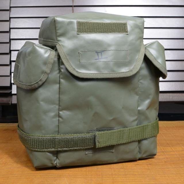 フランス軍放出品ガスマスクバッグANP-VP-F1用防水PVC生地