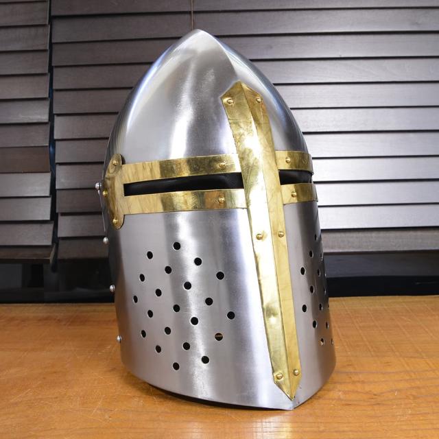 西洋甲冑グレートヘルム後期型テンプル騎士団中世ヨーロッパ式ナイトヘルメット