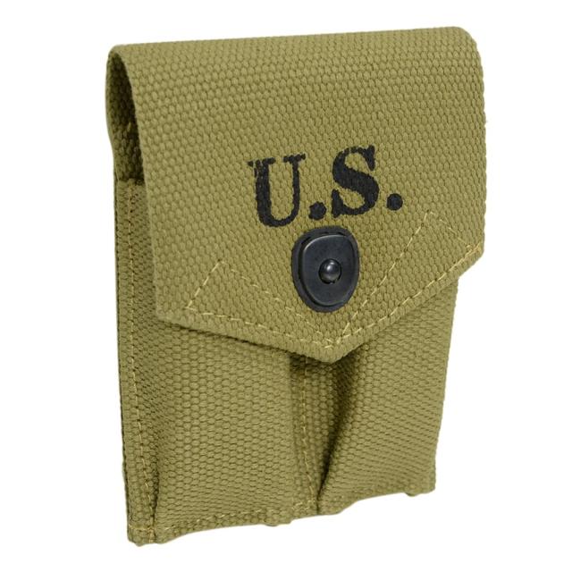 ダブルマガジンポーチM1911.45ACP弾用復刻品アメリカ軍WW2