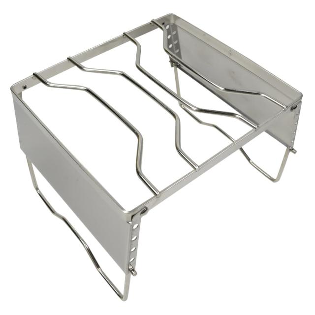 クッカースタンド折り畳み式グリルステンレス製26.5×24×高さ20収納袋付き