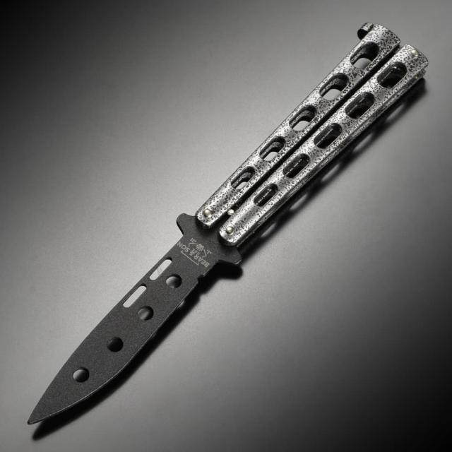 Bear&Sonトレーニングナイフ練習用バタフライ型ブラックブレード