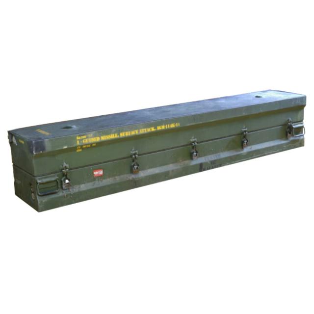 アメリカ軍放出品ミサイルコンテナAGM-114ヘルファイアミサイル用トランスポートボックス