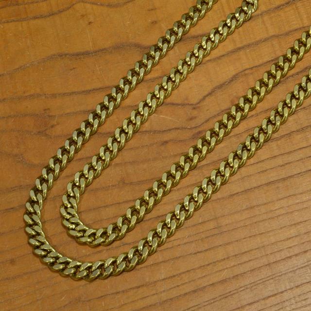 喜平チェーン真鍮製クラフトパーツ2面カット環サイズ約15×13mm