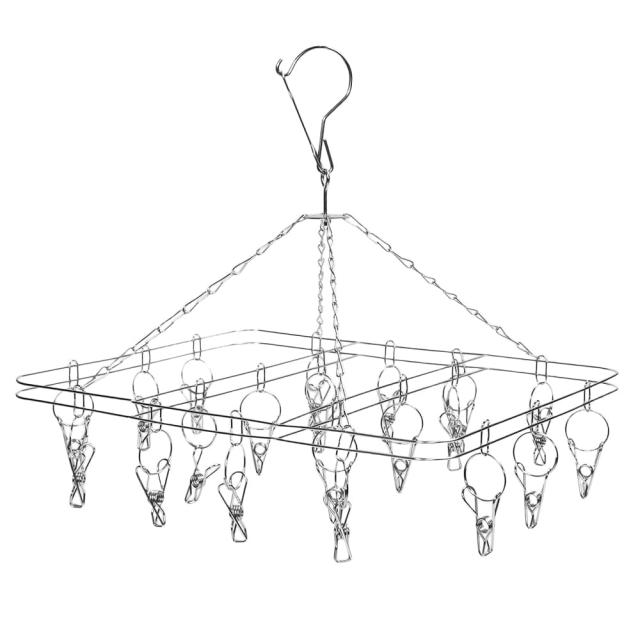 ピンチハンガー四角形クリップ20個ステンレス製ランドリー用品