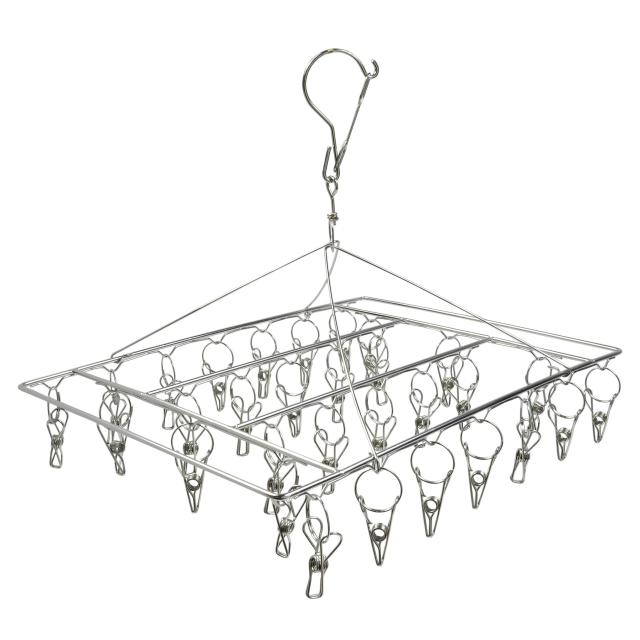 ステンレス製ピンチハンガー長方形型4列30ピンチ