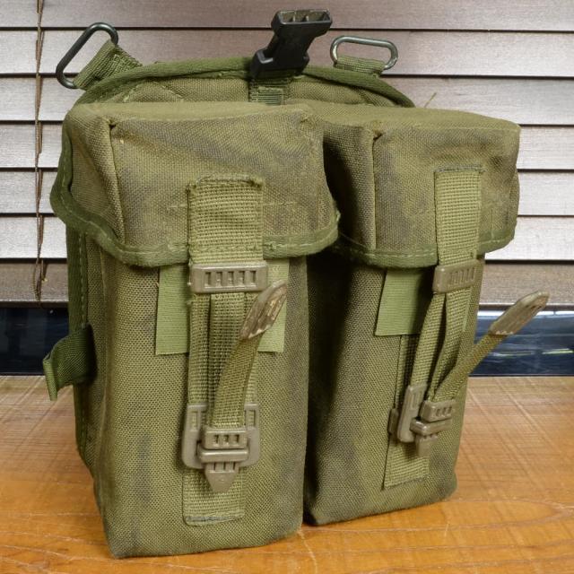イギリス軍放出品ライフルマガジンポーチPLCE装備L85/M4/AR15/G36ナイロン製OD