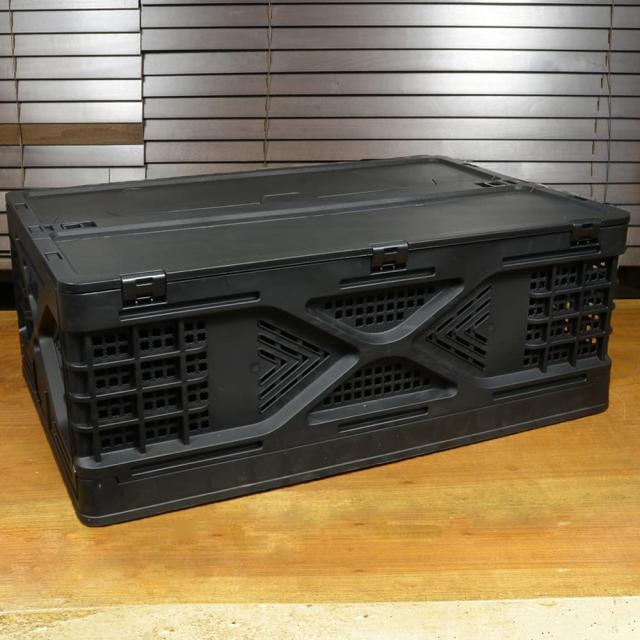 コンテナボックス折り畳み式ロック付き蓋プラスチックフレーム容量50L