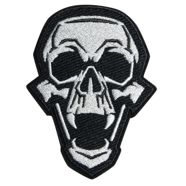 BRITKITUSAワッペンSKULLTANICベルクロ式モラルパッチ