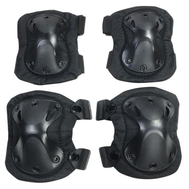 エルボー&ニーパッドセット保護具プロテクター樹脂製パッド