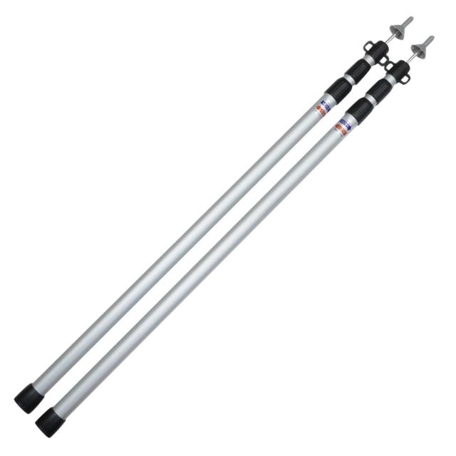 テントポール2本セット伸縮式最大230cmアルミ合金軽量アウトドア収納バッグ付き