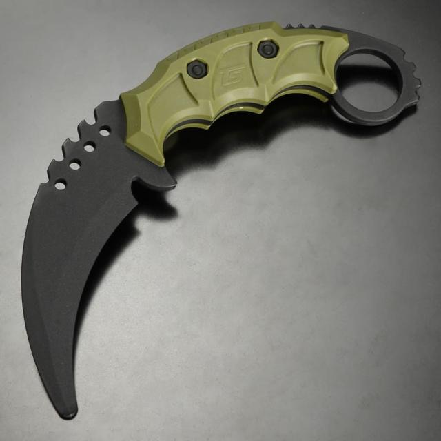 TSBLADESダミーナイフBLACKHORNETG3カランビット型ポリマー製