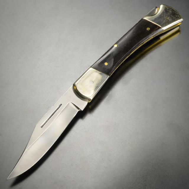 ハンドメイド折りたたみナイフロックバック式ステンレス製クリップポイント