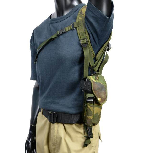 イギリス軍放出品ショルダーホルスター右利き用マグポーチ付DPM迷彩