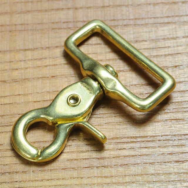 レバーナスカン真鍮クラフトパーツ角カンワイドサイズ