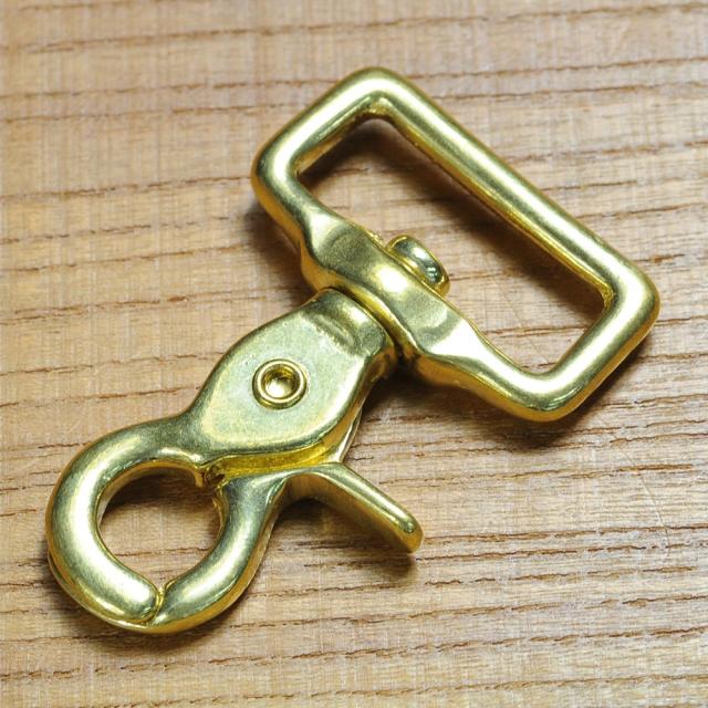 レバーナスカン真鍮クラフトパーツ角カンワイドサイズ