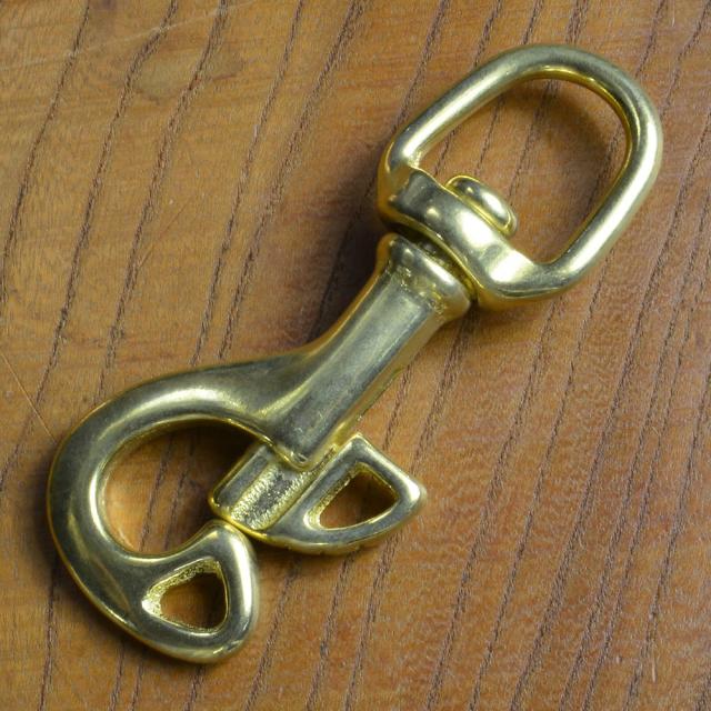 鉄砲ナスカン真鍮製クラフトパーツ10cm