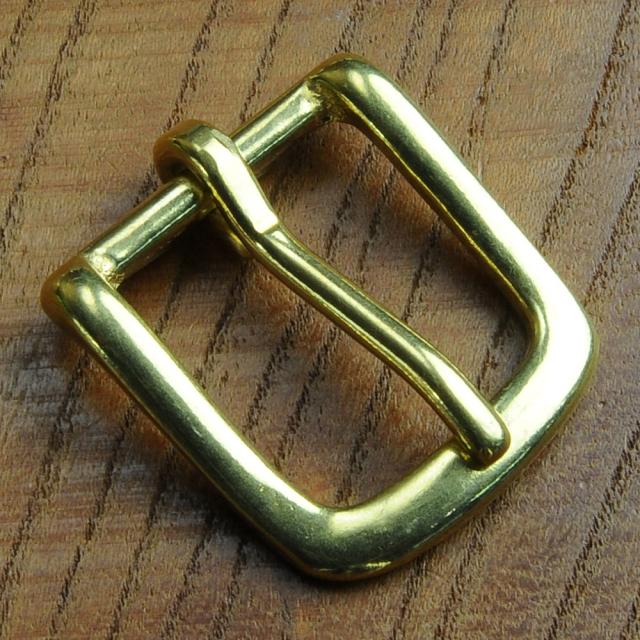 真鍮製D型バックル帆型美錠ベルトバックル