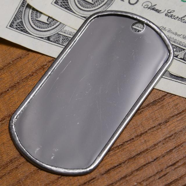 ドッグタグプレート鏡面ステンレス8381