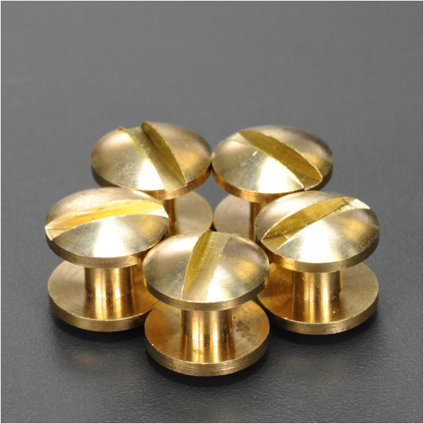 シカゴスクリュー真鍮コンチョネジ穴あき10mm