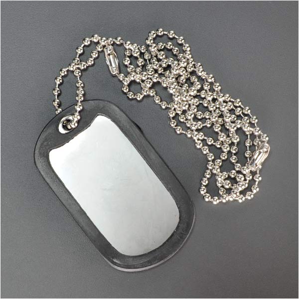 ドッグタグつや消しシルバー×ブラックセット