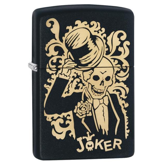ZIPPOスカルJOKER29632マットブラック