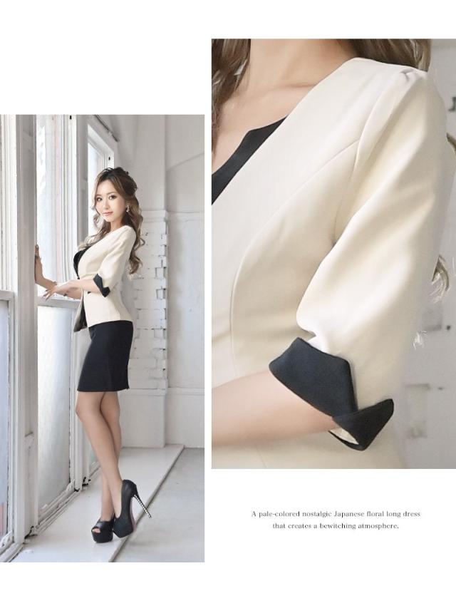 キャバスーツ Ryuyu ベージュ ジャケット 大きいサイズ フォーマル