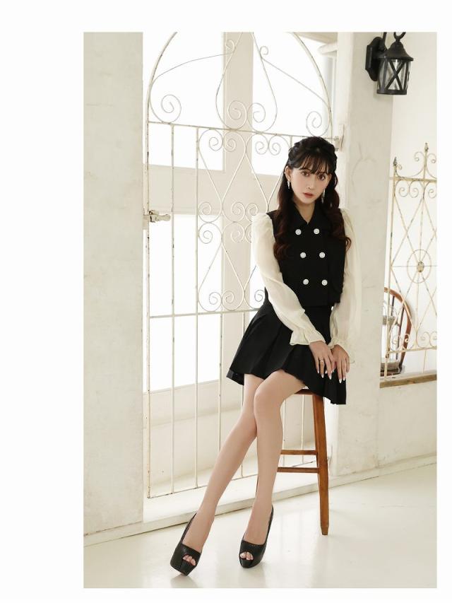 セットアップドレス Belsia  ツイード シフォン 韓国セットアップ ツイード×シフォン お出かけ キャバ ドレス キャバド セットアップドレス Belsia ツイード シフォン 韓国セットアップ