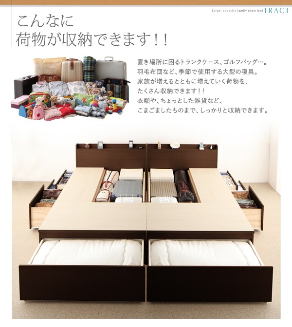 格安高品質 ベッドフレーム 収納ベッド 組立設置付 大容量収納ファミリーチェストベッド ベッドフレームのみ A+A ワイドK240 SD×2の通販はau PAY マーケット - MEGA STAR|商品ロットナンバー:441109579 大人気2023