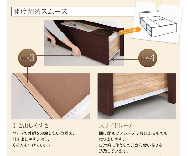 ベッド ベッドフレーム コンセント付収納ベッド スタンダードポケットコイルマットレス付き の通販はau PAY マーケット - シャイニングストア| 連結収納ベッド セミダブル マットレス付き 連結 棚 ドポケット