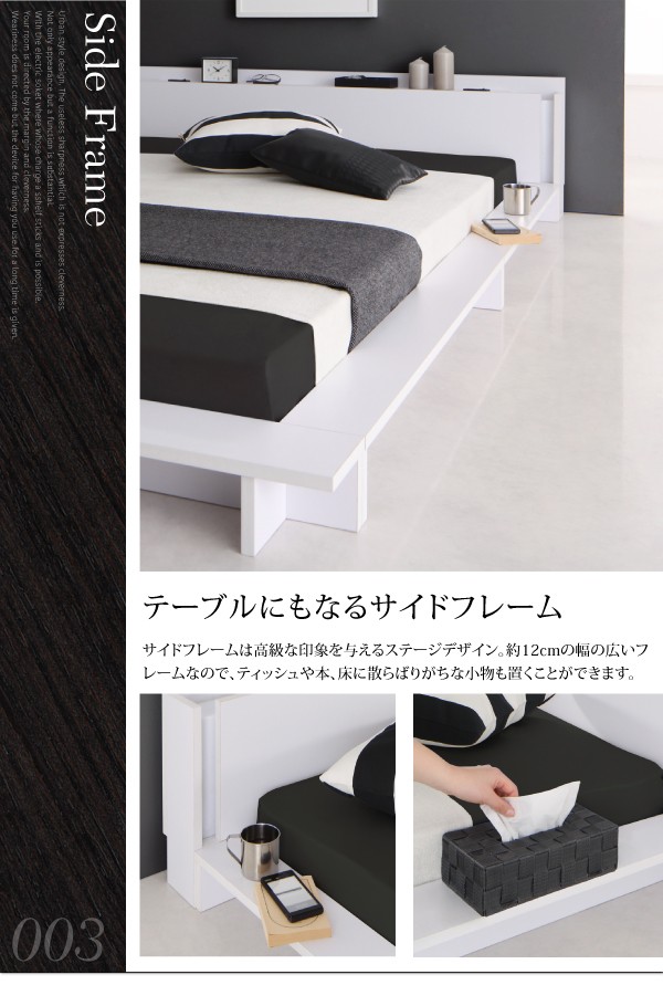 即納豊富な ベッドフレーム コンセント付きデザインフロアローベッド スタンダードボンネルコの通販はau PAY マーケット - MEGA STAR|商品ロットナ フロアベッド ダブル マットレス付き モダンライト 棚 2022新品