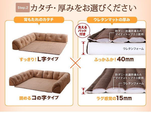 ケットを こたつ PAY マーケット - シャイニングストア おしゃれ こたつに合わせるフロアコーナーソファふわふわマイクロファイバータイプ防ダニ 抗菌防臭機能付コの字マット部分サイズ1の通販はau ほどける