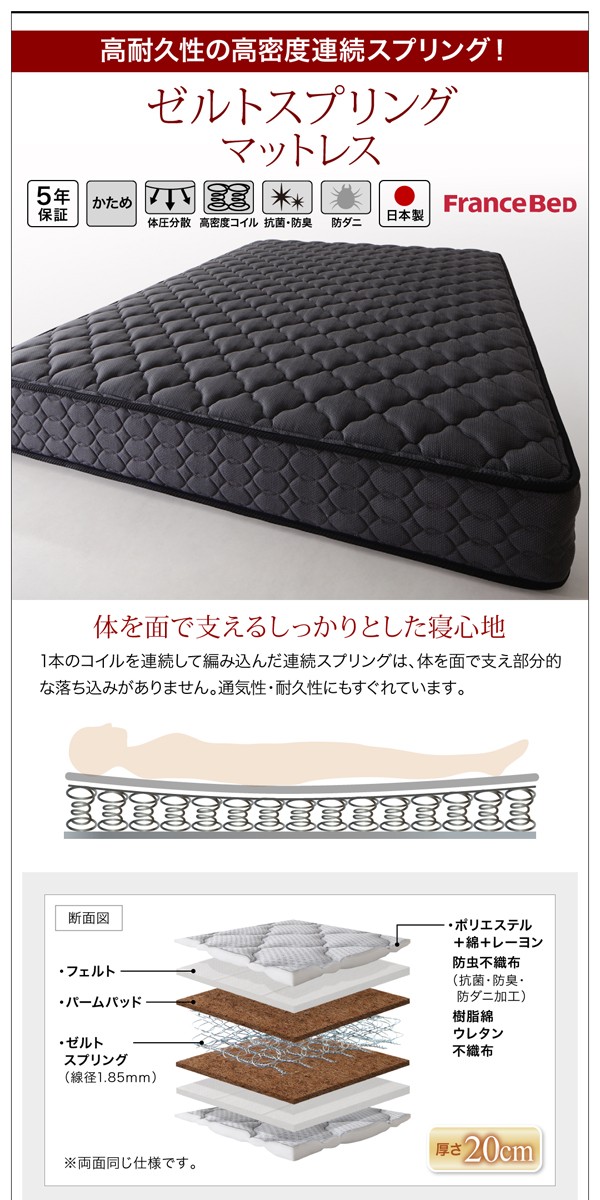 数量限定 ベッドフレーム 収納ベッド クイーン マットレス付き 組立設置付 棚 コンセント付き国産大型サイズ頑丈跳ね上げ収納ベッド 薄型抗菌国産の通販はau PAY マーケット - シャイニングストア| 得価お得