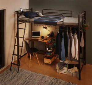 New限定品 ベッドフレーム ロフトベッド シングル マットレス付き 狭い部屋におすすめ おしゃれな選べるロフトベッドシリーズ固綿マットレス付きシ 超大特価 Olsonesq Com