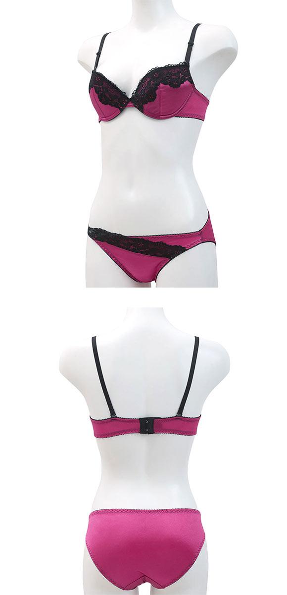 サテンブラックレース