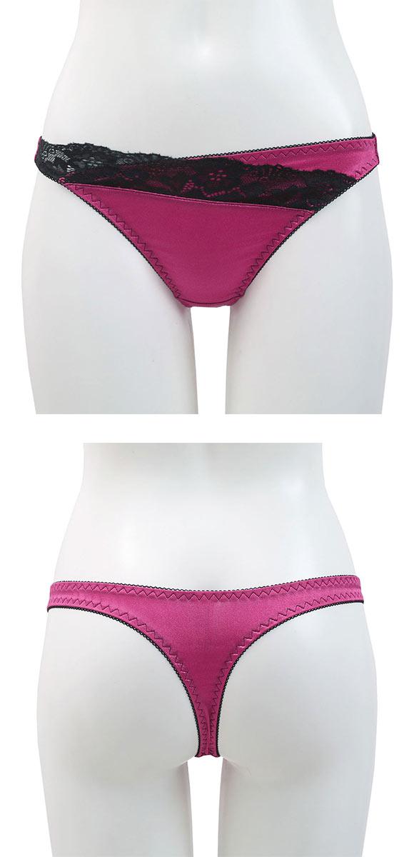 サテンブラックレース