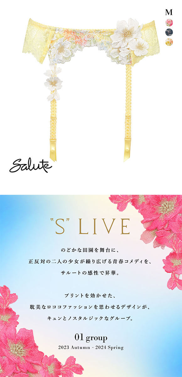 ワコール Wacoal サルート Salute 24SS先行 01G GTJ601 ガーターベルト