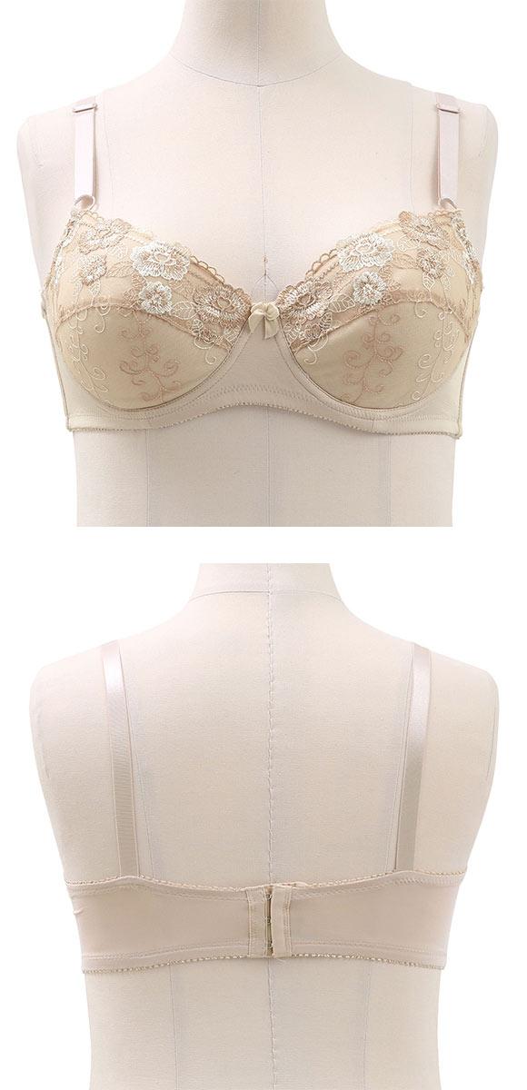 大きなお胸もしっかりサポート！脇高設計グラマーカップワイヤーブラ