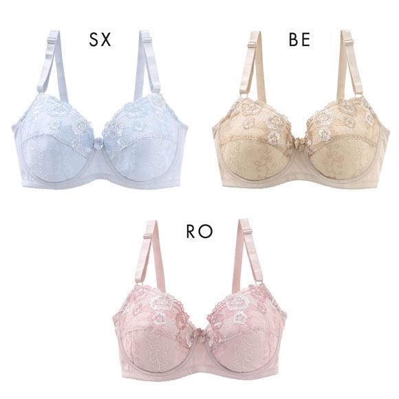 大きなお胸もしっかりサポート！脇高設計グラマーカップワイヤーブラ