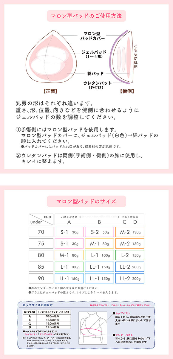 マロン型パッドセット