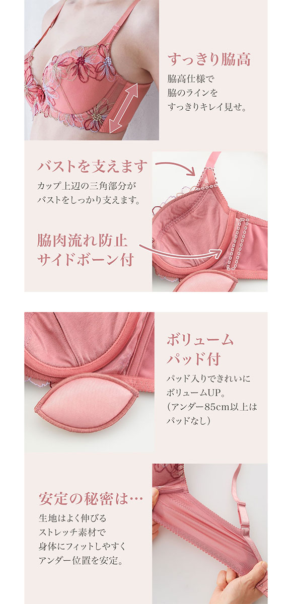 【ニッセンとトリンプ共同企画】脇高刺しゅう