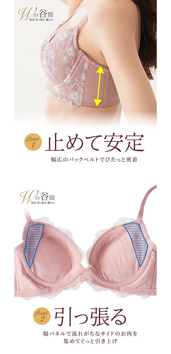 【ニッセンとトリンプ共同企画】Wでバストをあげるブラジャーショーツセット