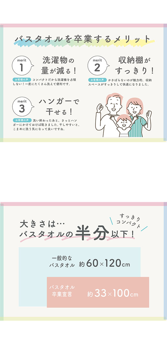 バスタオル卒業宣言