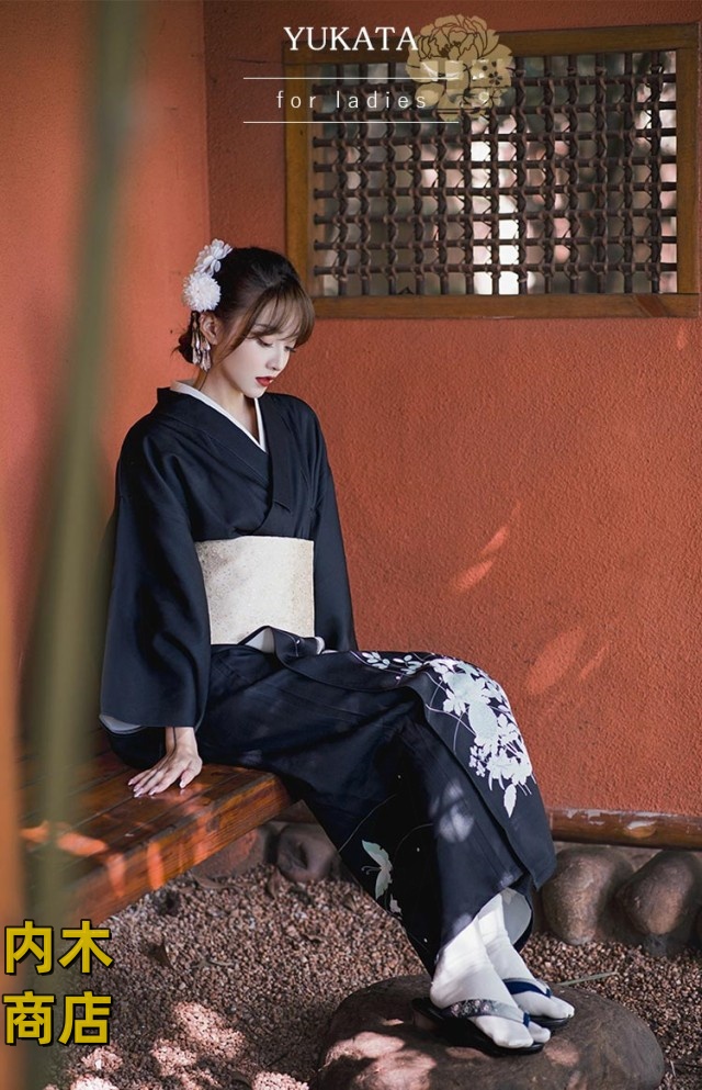 即納OK 売上急増中 大人シンプル ブラック レディース 洗える 秋の新作特集 ギフトにも最適 女性 単品 花柄 着物 夏 黒 古典 上品 花 文化祭 着れる ゆかた 浴衣 花火 在庫わずか 街着 花見 キュート 可愛い 婦人 お買い得プライス クリスマス